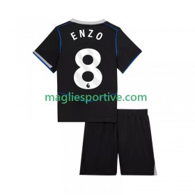Completo Calcio Chelsea Enzo Fernandez 8 Bambino Divisa Terza 2025-2026